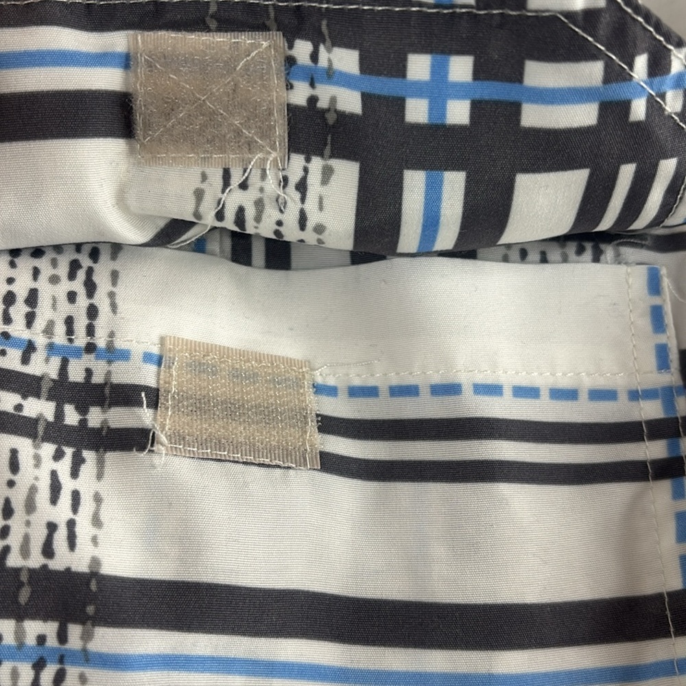 NWOT Blue Gear Mens White Blue Plaid Casual Cargo Shorts 6-Pockets Size 32 - Picture 14 of 16